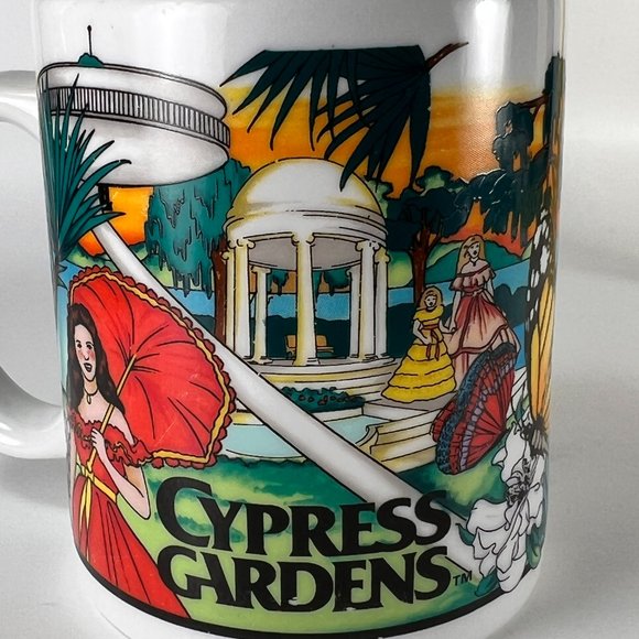 Vtg Cypress Gardens Coffee Cup Mug Florida Theme Park Ceramic Name Ann 90s - Picture 9 of 11